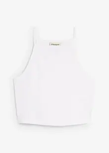 Top a coste in puro cotone biologico, bonprix