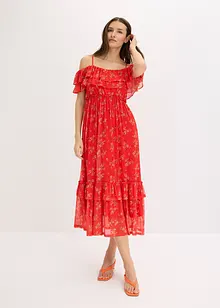 Abito di jersey e mesh, bonprix