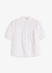 Blusa a maniche corte in mussola, bonprix