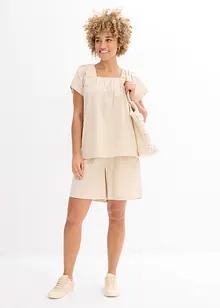 Shorts  con elastico in vita in seersucker di cotone, bonprix