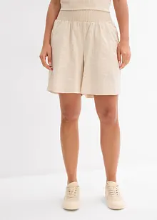 Shorts  con elastico in vita in seersucker di cotone, bonprix