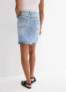 Gonna di jeans low stretch, vita media, bonprix