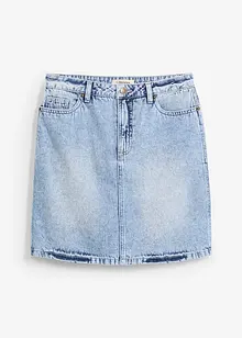 Gonna di jeans low stretch, vita media, bonprix