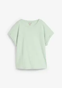 T-shirt asimmetrica in jersey di cotone pesante, bonprix