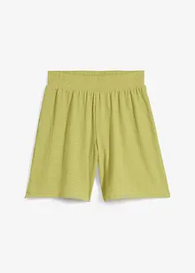 Shorts con elastico in vita in crêpe stropicciato, bonprix