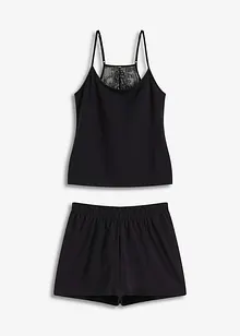 Pigiama estivo con pizzo sulla schiena, bonprix