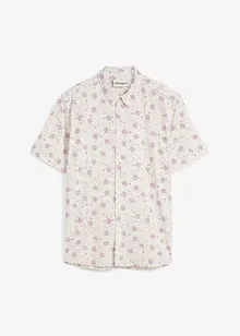 Camicia a maniche corte a fiori in puro cotone biologico, bonprix