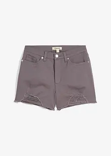 Shorts a vita alta in twill, bonprix