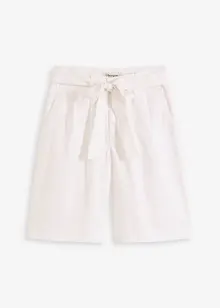 Shorts in twill con cintura da annodare, bonprix