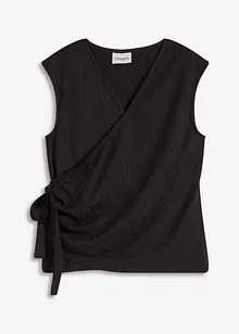 Maglia in jersey crêpe con effetto a portafoglio, bonprix