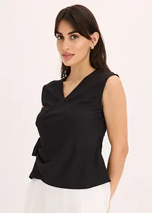 Maglia in jersey crêpe con effetto a portafoglio, bonprix