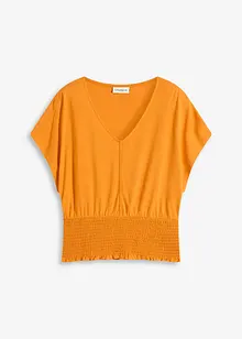 Maglia con fondo smock, bonprix