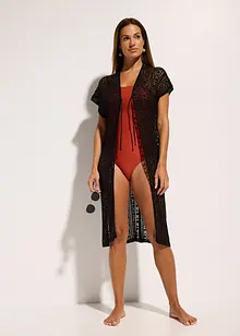 Kimono copricostume in viscosa effetto crochet, bonprix
