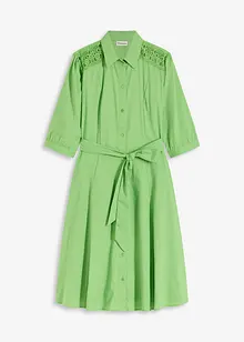 Abito chemisier con pizzo e fusciacca, bonprix