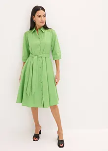Abito chemisier con pizzo e fusciacca, bonprix