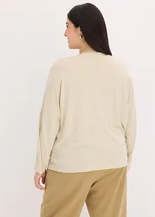 Maglia con maniche a pipistrello e inserto in satin, bonprix