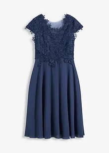 Abito midi in delicato tulle con pizzo, bonprix
