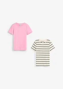 T-shirt in puro cotone biologico (pacco da 2), bonprix