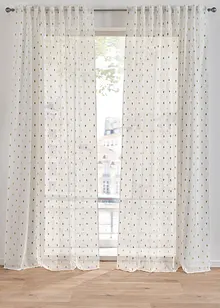 Tenda trasparente con ricamo (pacco da 1), bonprix