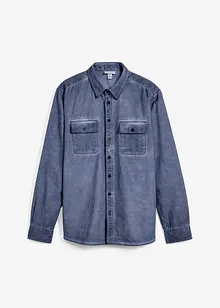 Camicia a maniche lunghe in puro cotone effetto lavato, bonprix