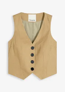 Gilet in misto lino, bonprix