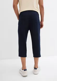 Pinocchietti in felpa effetto denim con cinta comoda, bonprix