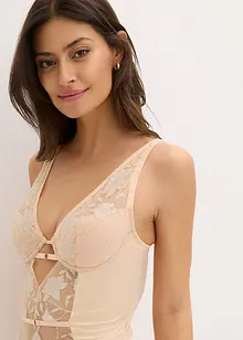 Body a perizoma con ferretto ed effetto lucido, bonprix