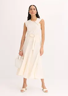 Gonna in twill con tessuto fluente misto viscosa, bonprix