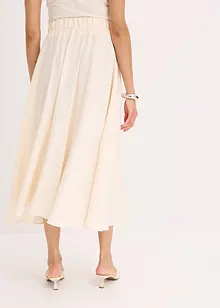 Gonna in twill con tessuto fluente misto viscosa, bonprix