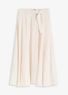 Gonna in twill con tessuto fluente misto viscosa, bonprix