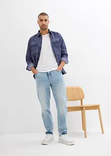 Camicia a maniche lunghe in puro cotone effetto lavato, bonprix