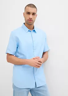 Camicia in misto lino a maniche corte, bonprix