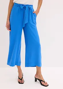 Pantaloni culotte con elastico in vita e risvolto, bonprix