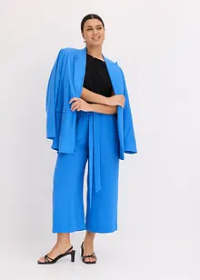 Pantaloni culotte con elastico in vita e risvolto, bonprix