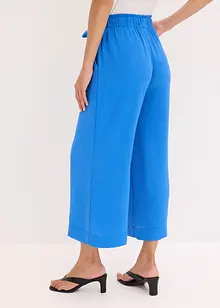 Pantaloni culotte con elastico in vita e risvolto, bonprix