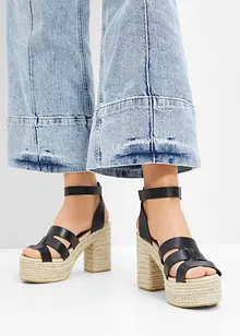 Sandali con tacco e plateau, bonprix