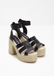 Sandali con tacco e plateau, bonprix