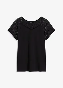 Maglia con pizzo, bonprix