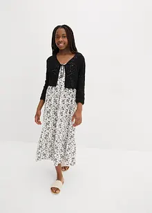 Bolero con ricami e maniche a 3/4, bonprix