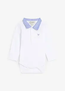 Body con colletto in puro cotone biologico, bonprix