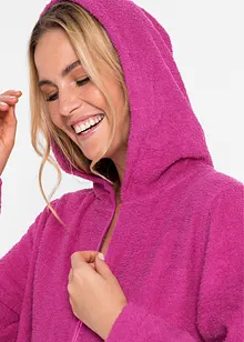 Accappatoio in spugna di cotone biologico con cerniera, bonprix