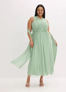 Abito lungo in mesh indossabile in vari modi, bonprix