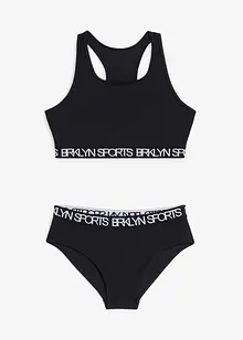 Bikini sportivo con spalline olimpioniche (set 2 pezzi), bonprix