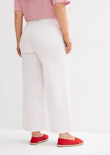 Jeans cropped wide leg, vita alta, bonprix
