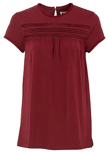 Maglia in cotone con pizzo, bonprix