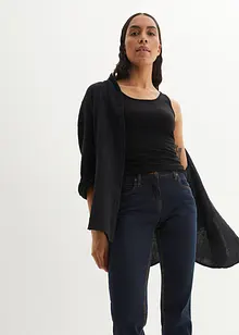 Jeans straight elasticizzati, vita media, bonprix