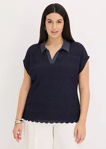 Polo con pizzo, bonprix