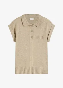 Maglione polo con cotone, bonprix