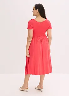 Abito midi con lavorazione a punto smock, bonprix