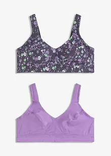 Reggiseno senza ferretto con cotone biologico (pacco da 2), bonprix